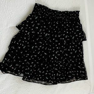 Floral ruffle skirt